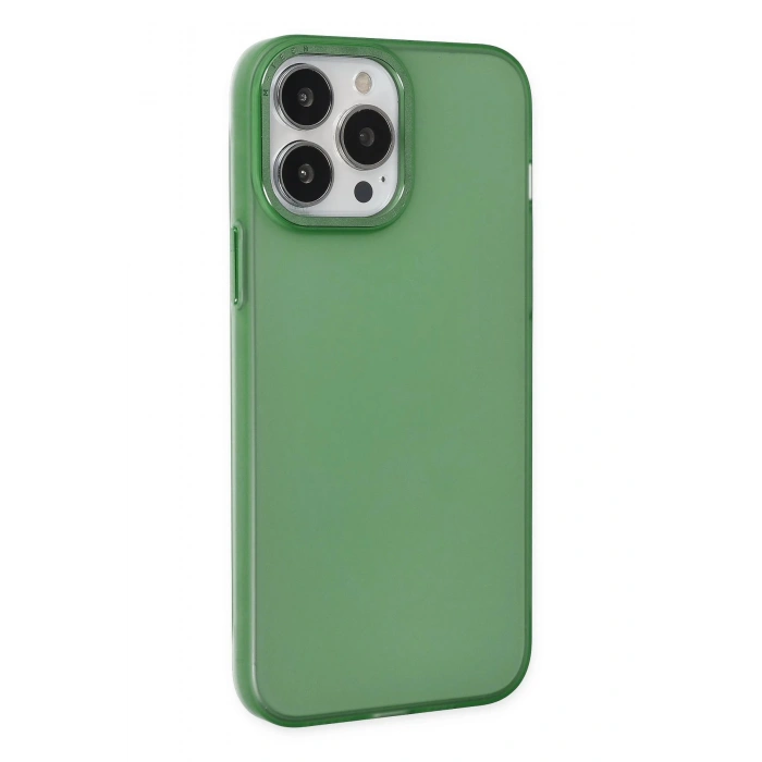 Newface iPhone 13 Pro Kılıf Modos Metal Kapak - Koyu Yeşil
