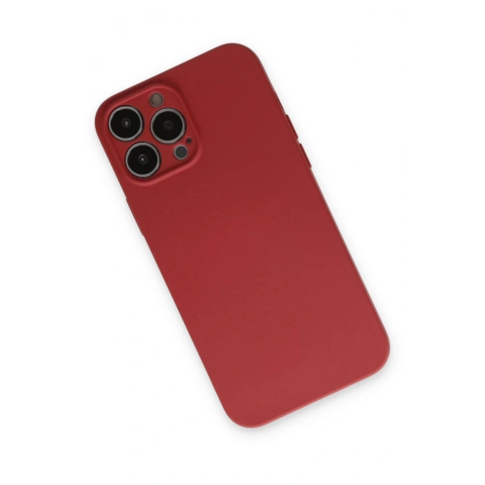 Newface iPhone 13 Pro Kılıf Nano içi Kadife Silikon - Kiremit