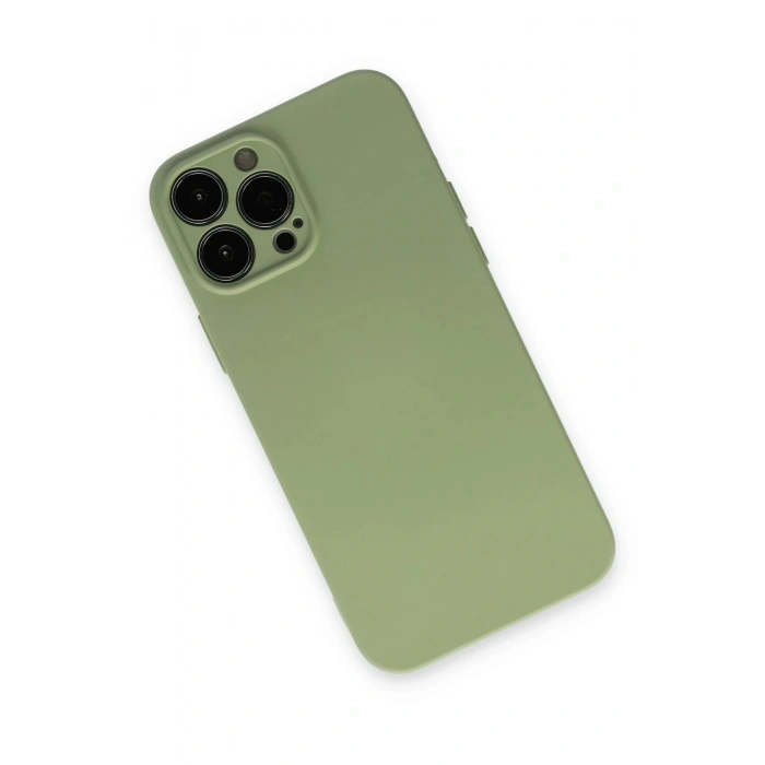 Newface iPhone 13 Pro Kılıf Nano içi Kadife Silikon - Yeşil