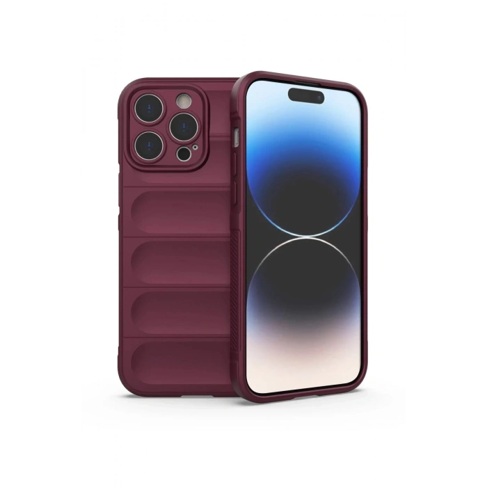 Newface iPhone 13 Pro Kılıf Optimum Silikon - Bordo
