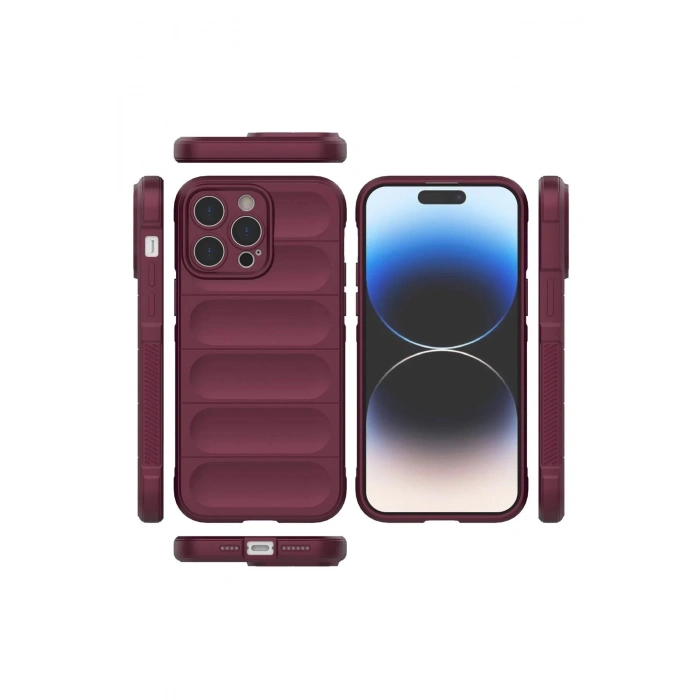 Newface iPhone 13 Pro Kılıf Optimum Silikon - Bordo