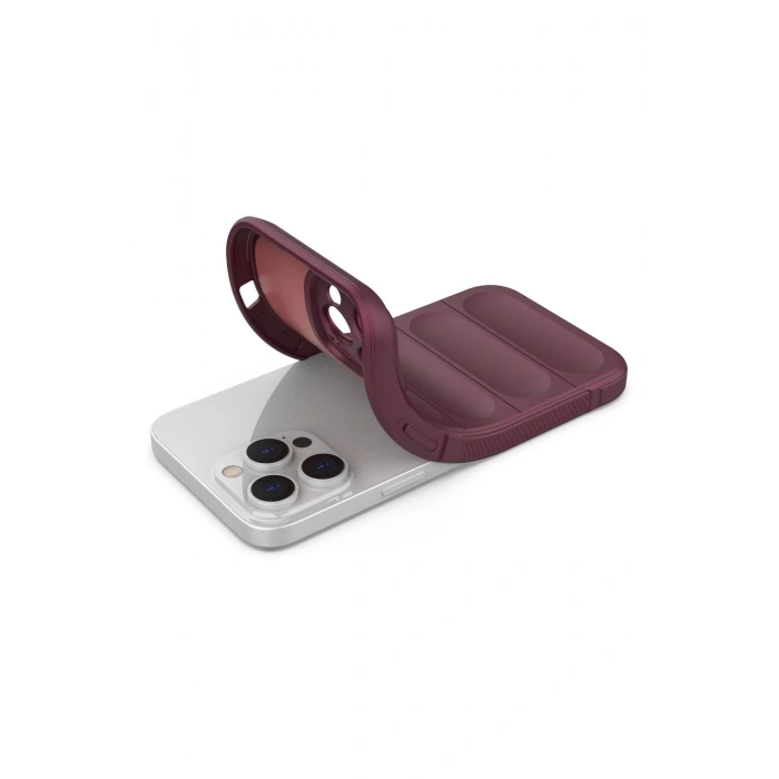 Newface iPhone 13 Pro Kılıf Optimum Silikon - Bordo