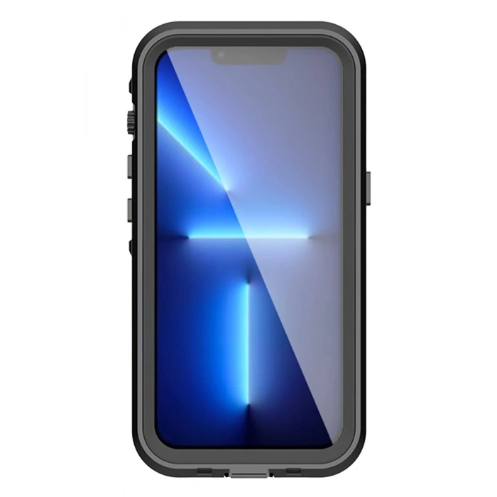 Newface iPhone 13 Pro Kılıf Red Pepper Magneticsafe Su Geçirmez Kılıf - Siyah-Gri