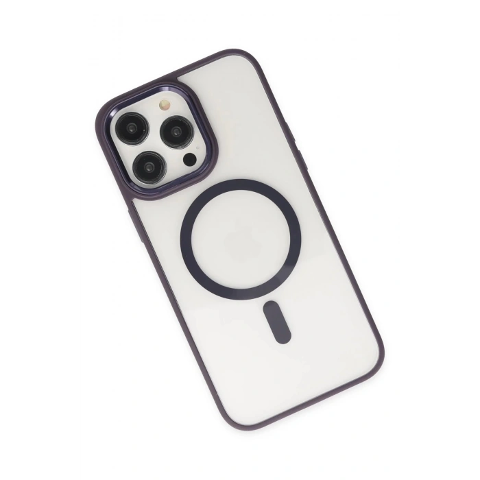 Newface iPhone 13 Pro Kılıf Room Magneticsafe Silikon - Derin Mor