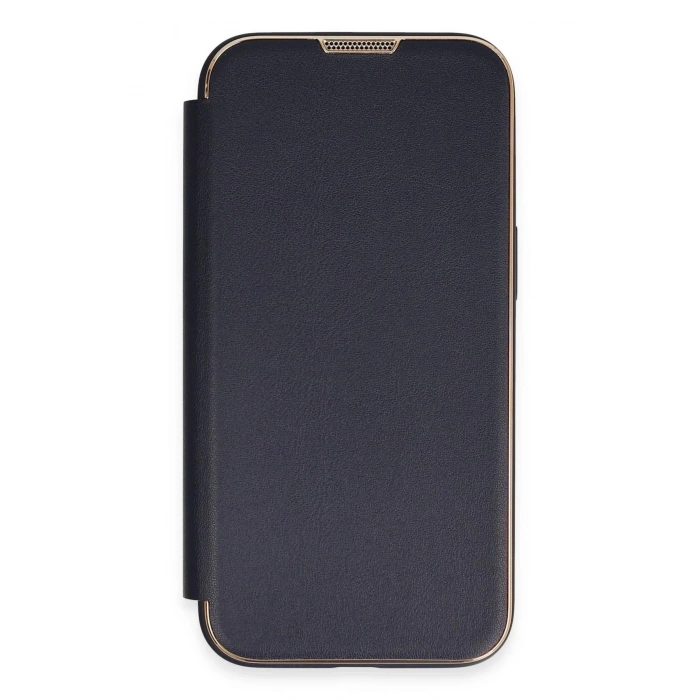 Newface iPhone 13 Pro Max Kılıf Dolpin Kapaklı - Lacivert