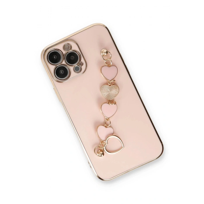 Newface iPhone 13 Pro Max Kılıf Esila Silikon - Pudra