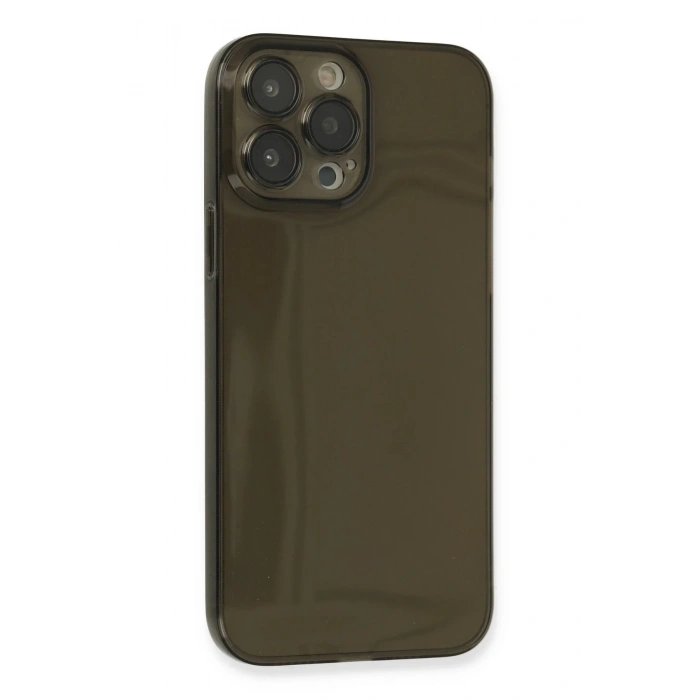 Newface iPhone 13 Pro Max Kılıf Fly Lens Silikon - Siyah