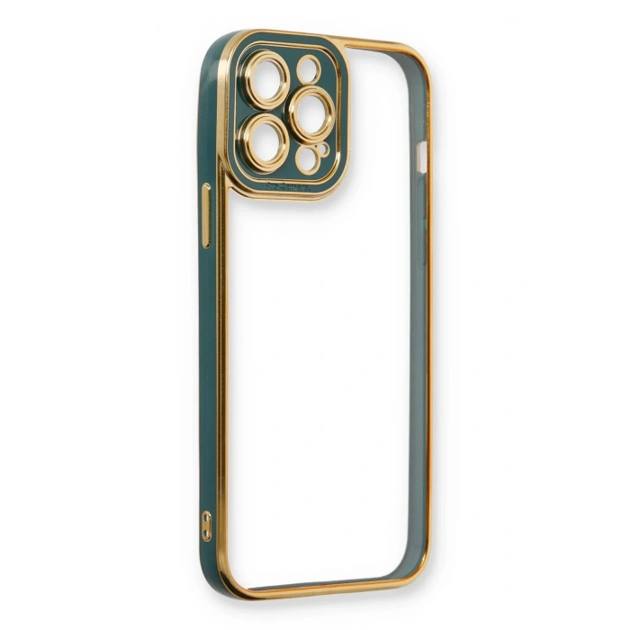 Newface iPhone 13 Pro Max Kılıf Liva Lens Silikon - Yeşil