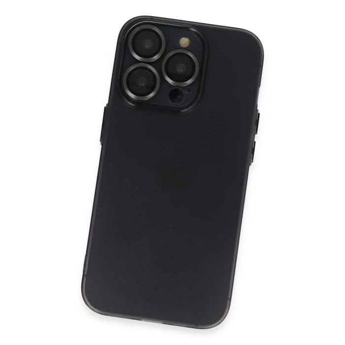 Newface iPhone 13 Pro Max Kılıf Luko Lens Silikon - Siyah