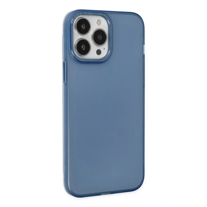 Newface iPhone 13 Pro Max Kılıf Modos Metal Kapak - Lacivert