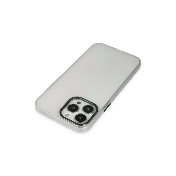 Newface iPhone 13 Pro Max Kılıf Modos Metal Kapak - Şeffaf