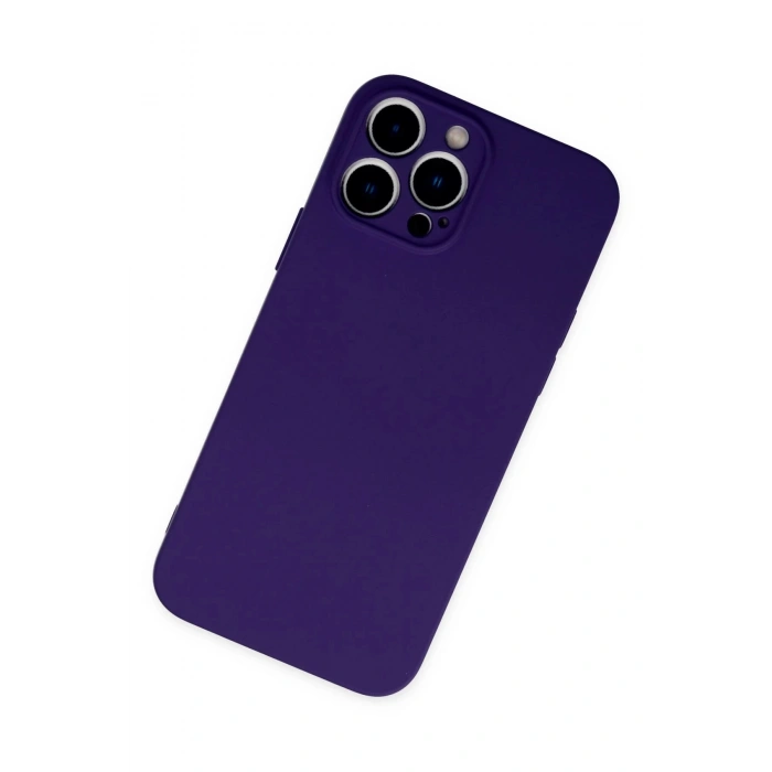 Newface iPhone 13 Pro Max Kılıf Nano içi Kadife Silikon - Mor