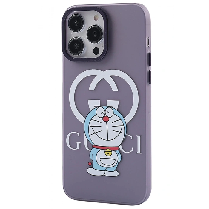 Newface iPhone 13 Pro Max Kılıf Prada Desenli Kapak - Prada Mor - 3