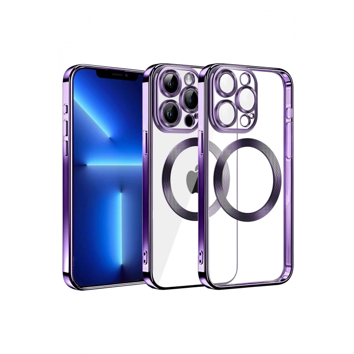 Newface iPhone 13 Pro Max Kılıf Slot Silikon - Mor