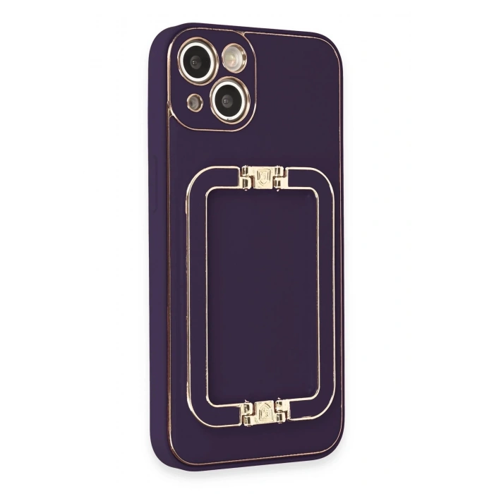 Newface iPhone 14 Kılıf Coco Elit Kapak - Derin Mor