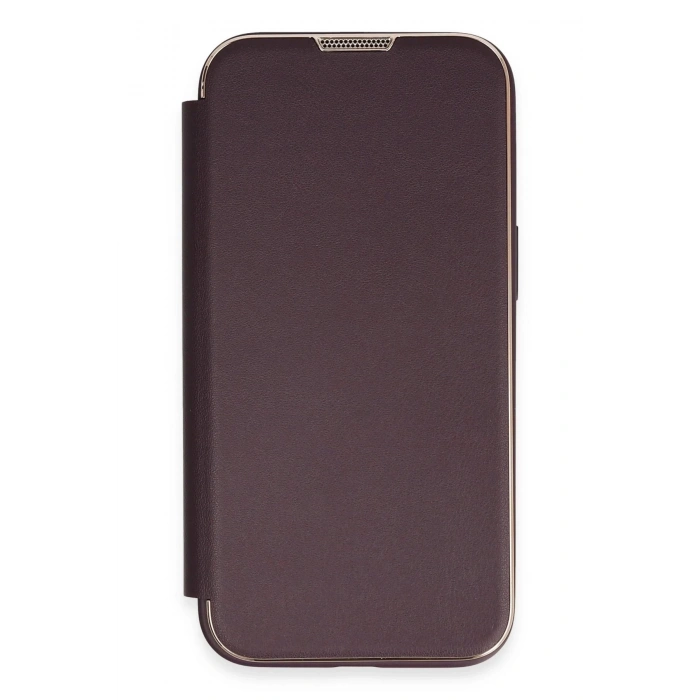 Newface iPhone 14 Kılıf Dolpin Kapaklı - Derin Mor