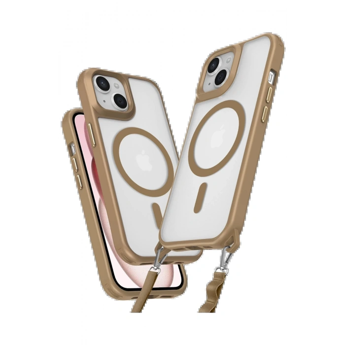 Newface iPhone 14 Kılıf Enka Magsafe Silikon Kılıf - Desert