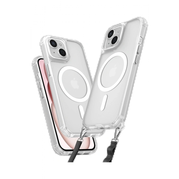 Newface iPhone 14 Kılıf Enka Magsafe Silikon Kılıf - Şeffaf