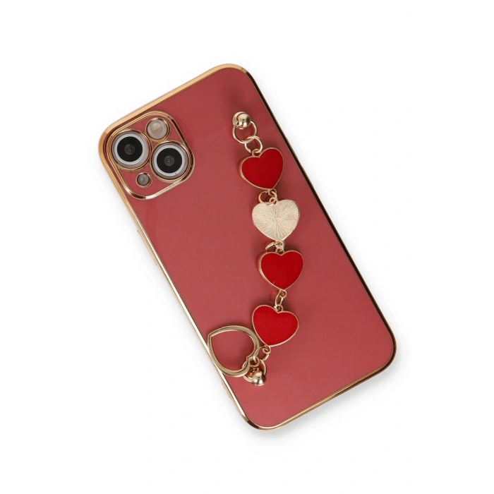 Newface iPhone 14 Kılıf Esila Silikon - Kırmızı