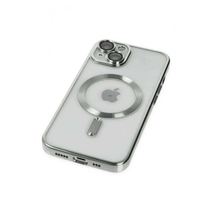 Newface iPhone 14 Kılıf Kross Magneticsafe Kapak - Gümüş