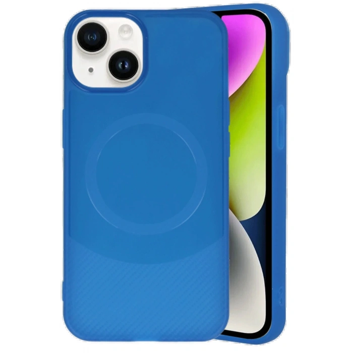 Newface iPhone 14 Kılıf Maya Karbon Kapak - Lacivert