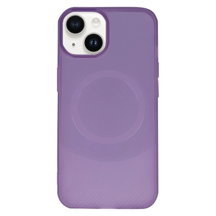 Newface iPhone 14 Kılıf Maya Karbon Kapak - Mürdüm