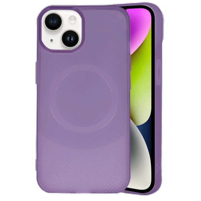 Newface iPhone 14 Kılıf Maya Karbon Kapak - Mürdüm