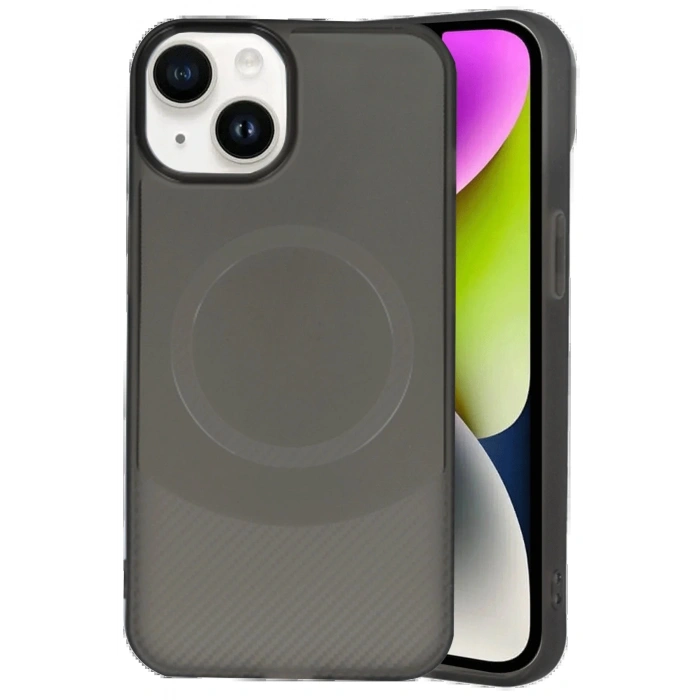 Newface iPhone 14 Kılıf Maya Karbon Kapak - Siyah