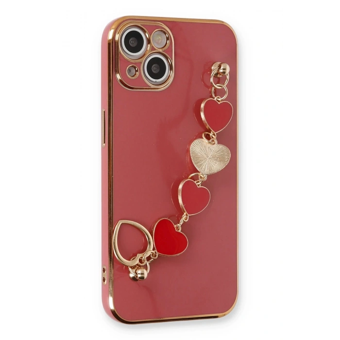 Newface iPhone 14 Plus Kılıf Esila Silikon - Kırmızı