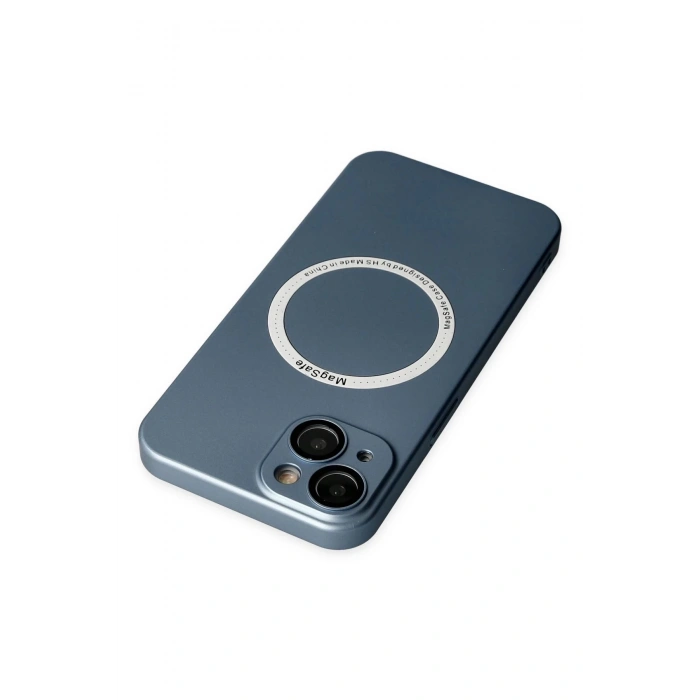 Newface iPhone 14 Plus Kılıf Jack Magneticsafe Lens Silikon - Sierra Blue
