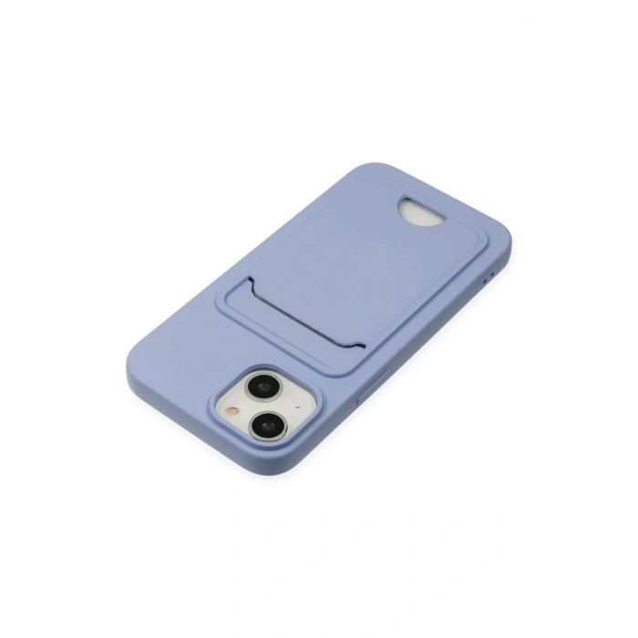 Newface iPhone 14 Plus Kılıf Kelvin Kartvizitli Silikon - Lila