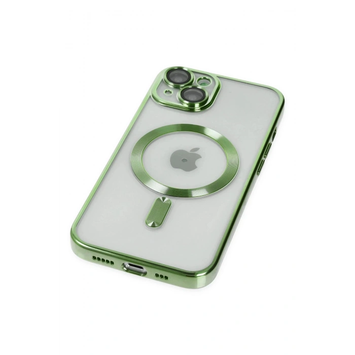 Newface iPhone 14 Plus Kılıf Kross Magneticsafe Kapak - Koyu Yeşil