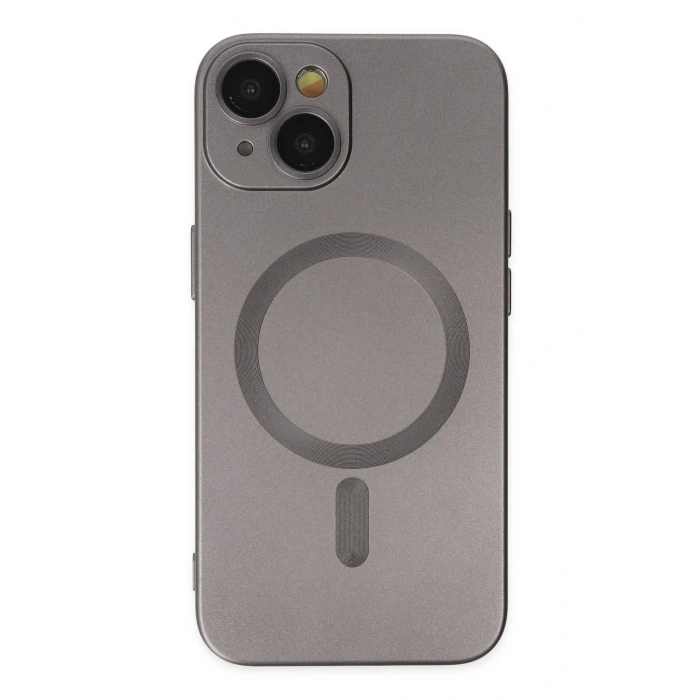 Newface iPhone 14 Plus Kılıf Moshi Lens Magneticsafe Silikon - Füme