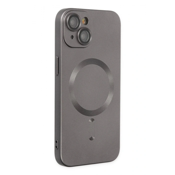 Newface iPhone 14 Plus Kılıf Moshi Lens Magneticsafe Silikon - Füme
