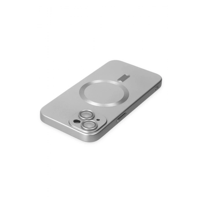 Newface iPhone 14 Plus Kılıf Moshi Lens Magneticsafe Silikon - Gümüş