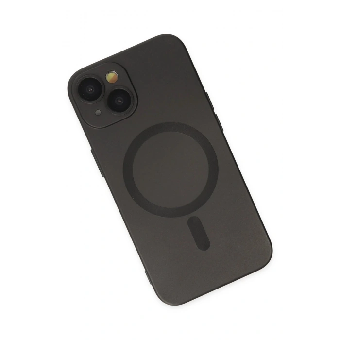Newface iPhone 14 Plus Kılıf Moshi Lens Magneticsafe Silikon - Siyah