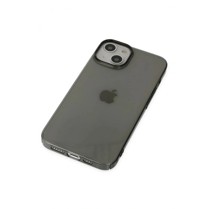 Newface iPhone 14 Plus Kılıf Pc Sert Şeffaf Kapak - Siyah