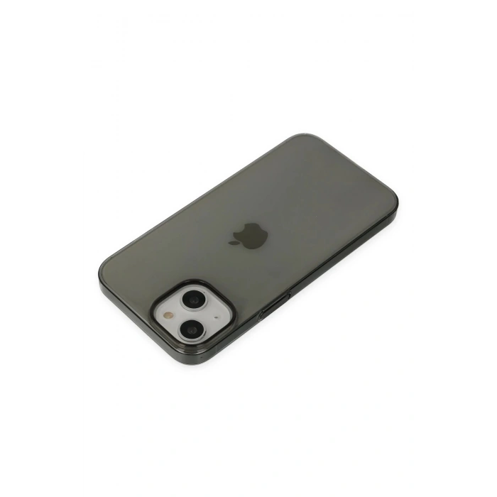 Newface iPhone 14 Plus Kılıf Pc Sert Şeffaf Kapak - Siyah