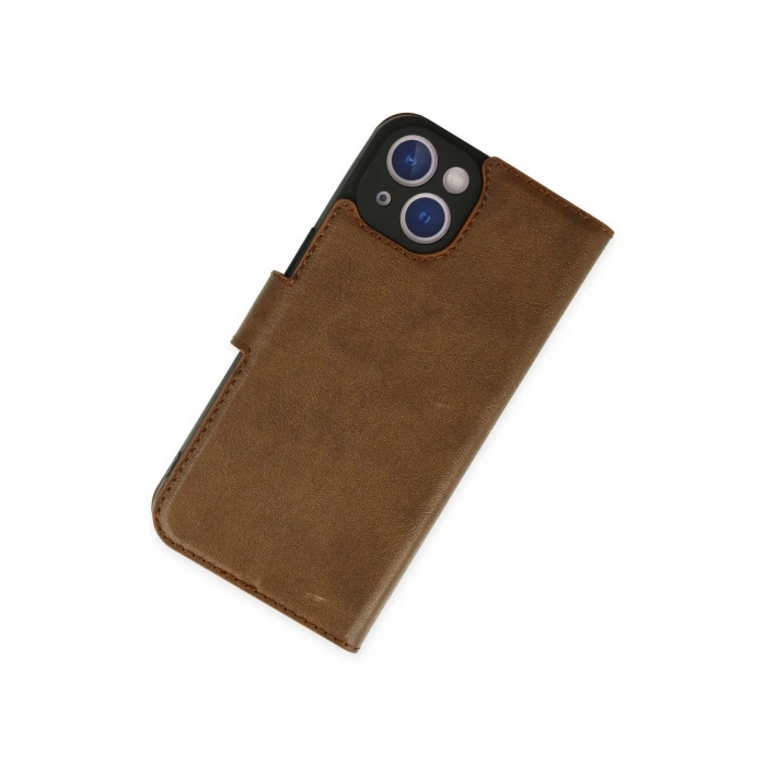 Newface iPhone 14 Plus Kılıf Trend S Plus Kapaklı Kılıf - Taba