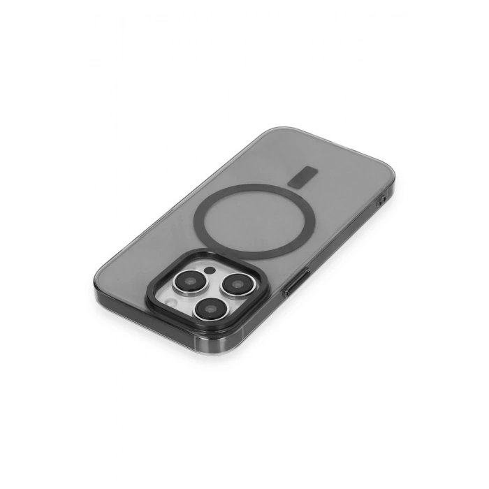 Newface iPhone 14 Pro Kılıf Anka PC Magneticsafe Sert Metal Kapak - Siyah