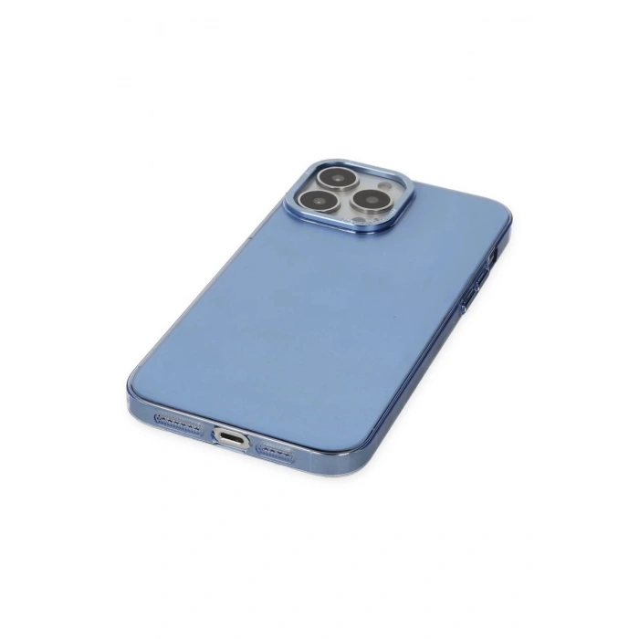 Newface iPhone 14 Pro Kılıf Anka PC Sert Metal Kapak - Mavi