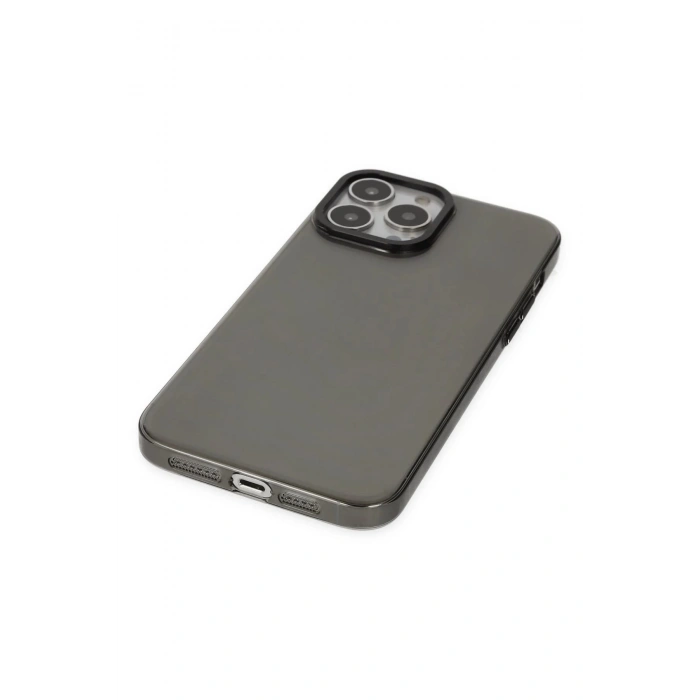 Newface iPhone 14 Pro Kılıf Anka PC Sert Metal Kapak - Siyah