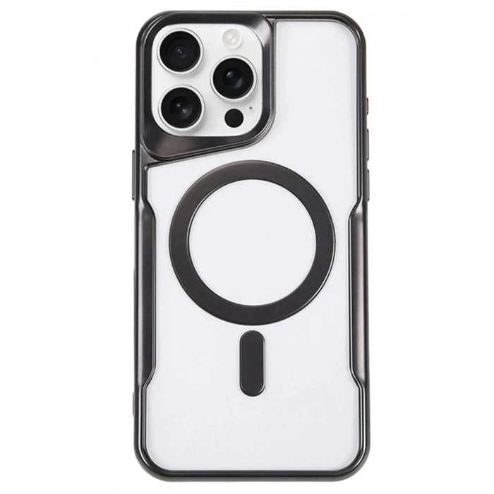 Newface iPhone 14 Pro Kılıf Boyi Magsafe Silikon Kapak - Siyah