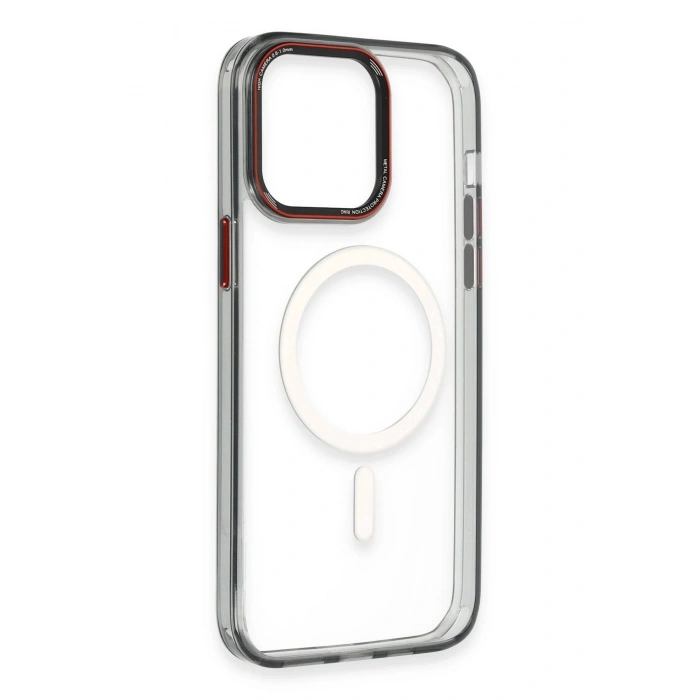 Newface iPhone 14 Pro Kılıf Dinamik Magneticsafe Silikon - Siyah