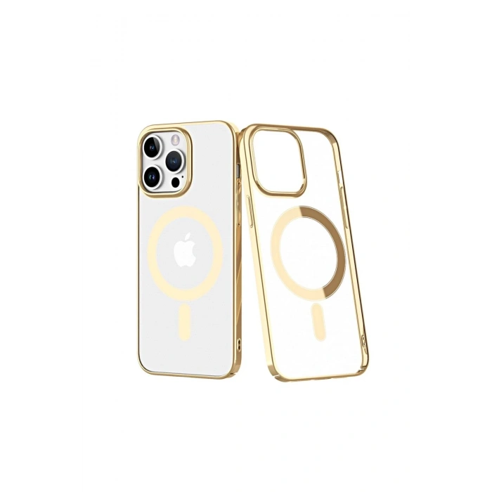 Newface iPhone 14 Pro Kılıf Element Magneticsafe Sert Kapak - Gold