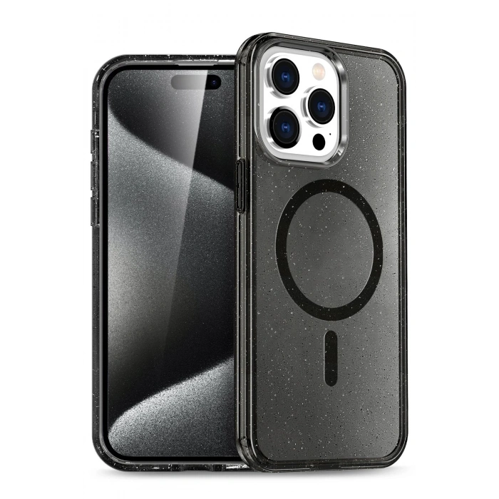 Newface iPhone 14 Pro Kılıf Glow Magsafe Kapak - Siyah