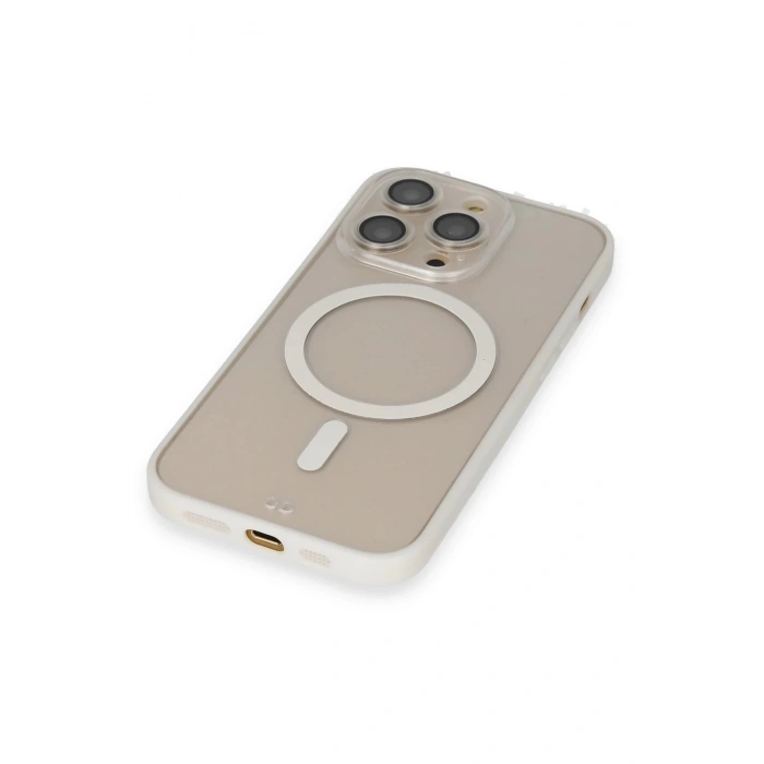 Newface iPhone 14 Pro Kılıf Grand Magneticsafe Kapak - Beyaz