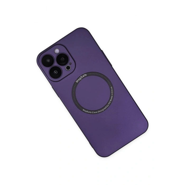 Newface iPhone 14 Pro Kılıf Jack Magneticsafe Lens Silikon - Mor