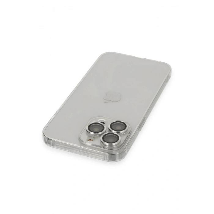 Newface iPhone 14 Pro Kılıf Luko Lens Silikon - Gümüş