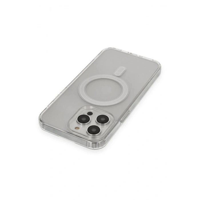 Newface iPhone 14 Pro Kılıf Matte Şeffaf Magneticsafe - Şeffaf